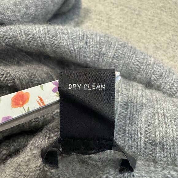 Only Mine 100%  2 Ply Cashmere Sweater Gray Turtleneck Soft Cozy Y2K Women S - Picture 5 of 8